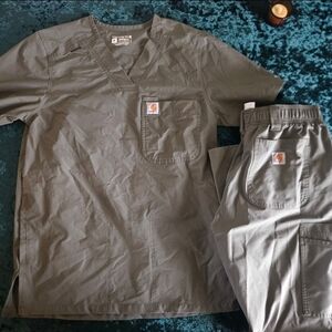 Carhartt Green Khaki XS Scrubs Set Women